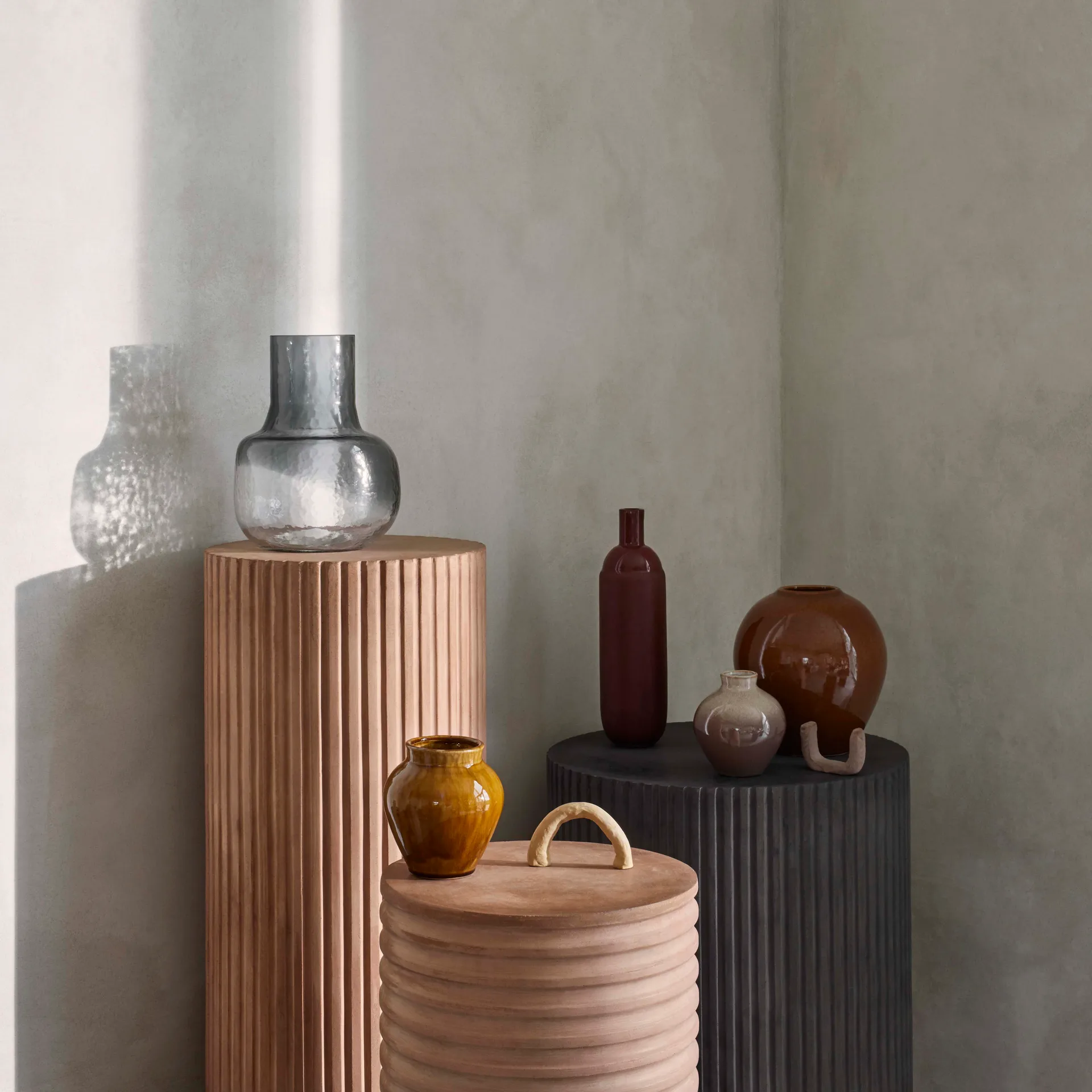 Ingrid keramikvas 14,5 cm 3-pack, Apple cinnamon Broste Copenhagen