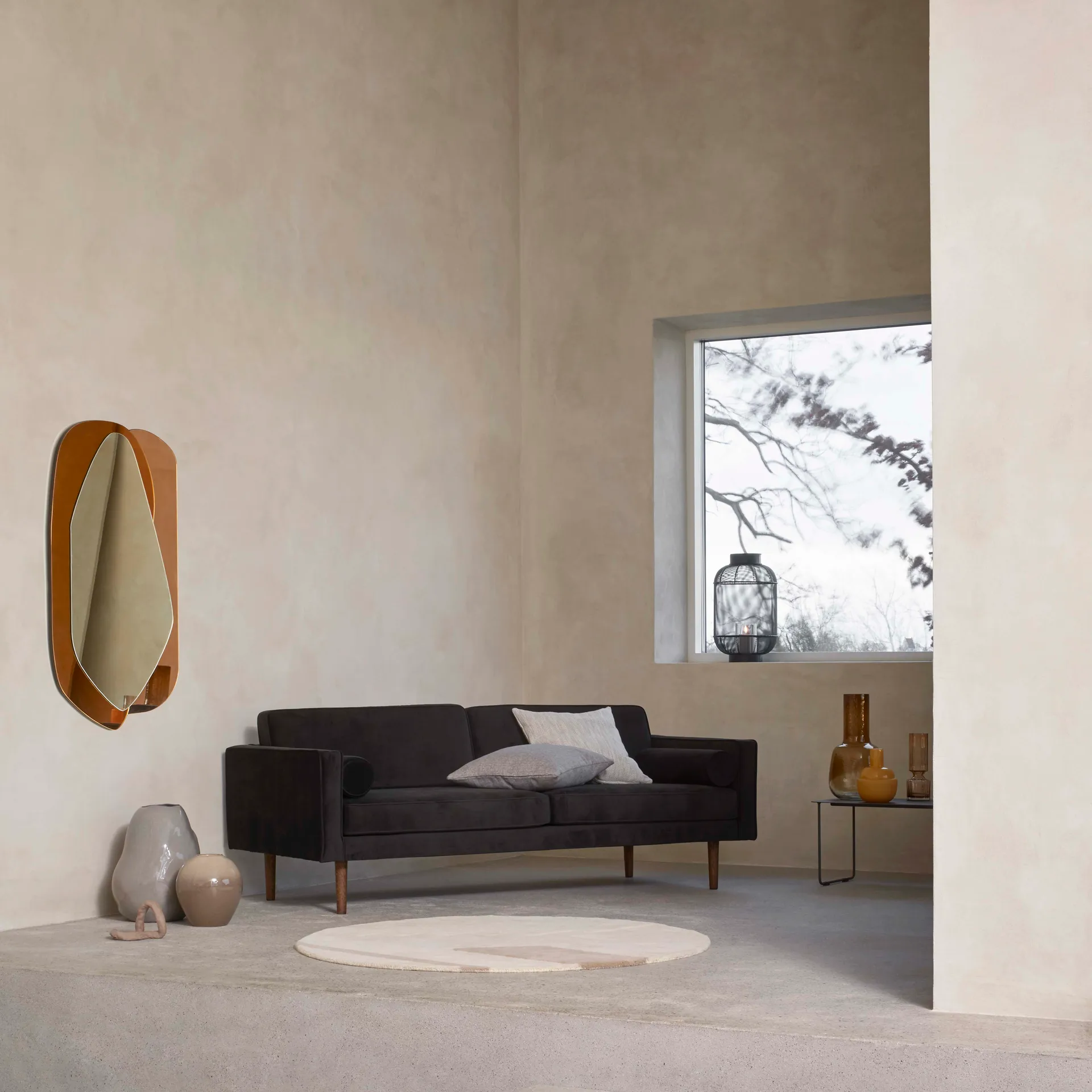Ingrid keramikvas 25,5 cm, Simple taupe-brown Broste Copenhagen