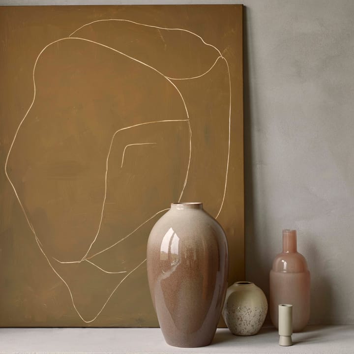 Ingrid keramikvas 40 cm - Simple taupe-brown - Broste Copenhagen