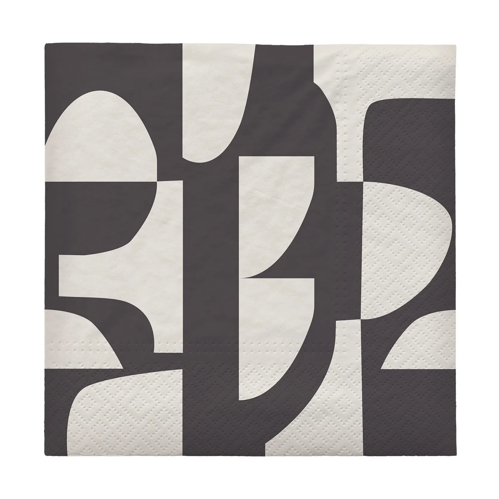 Lara servett 33x33 cm 20-pack, Black-off white Broste Copenhagen
