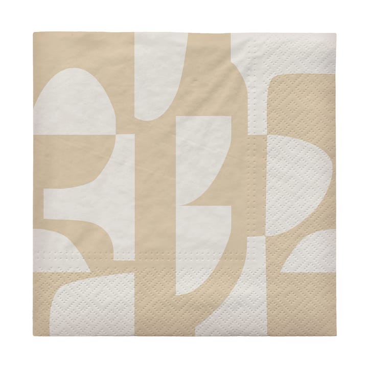 Lara servett 33x33 cm 20-pack - Black-off white - Broste Copenhagen