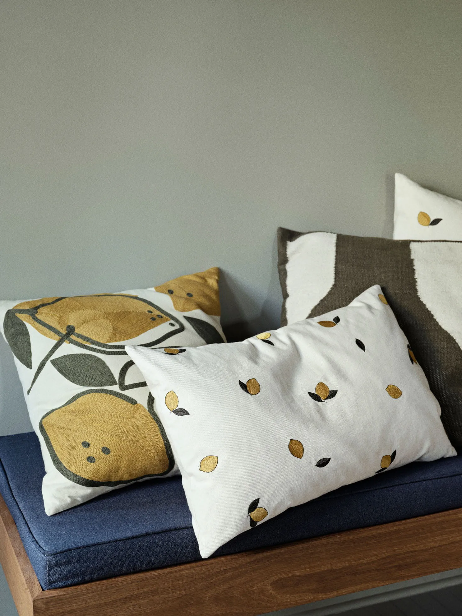 Lemon kuddfodral 40x60 cm, Golden yellow Broste Copenhagen