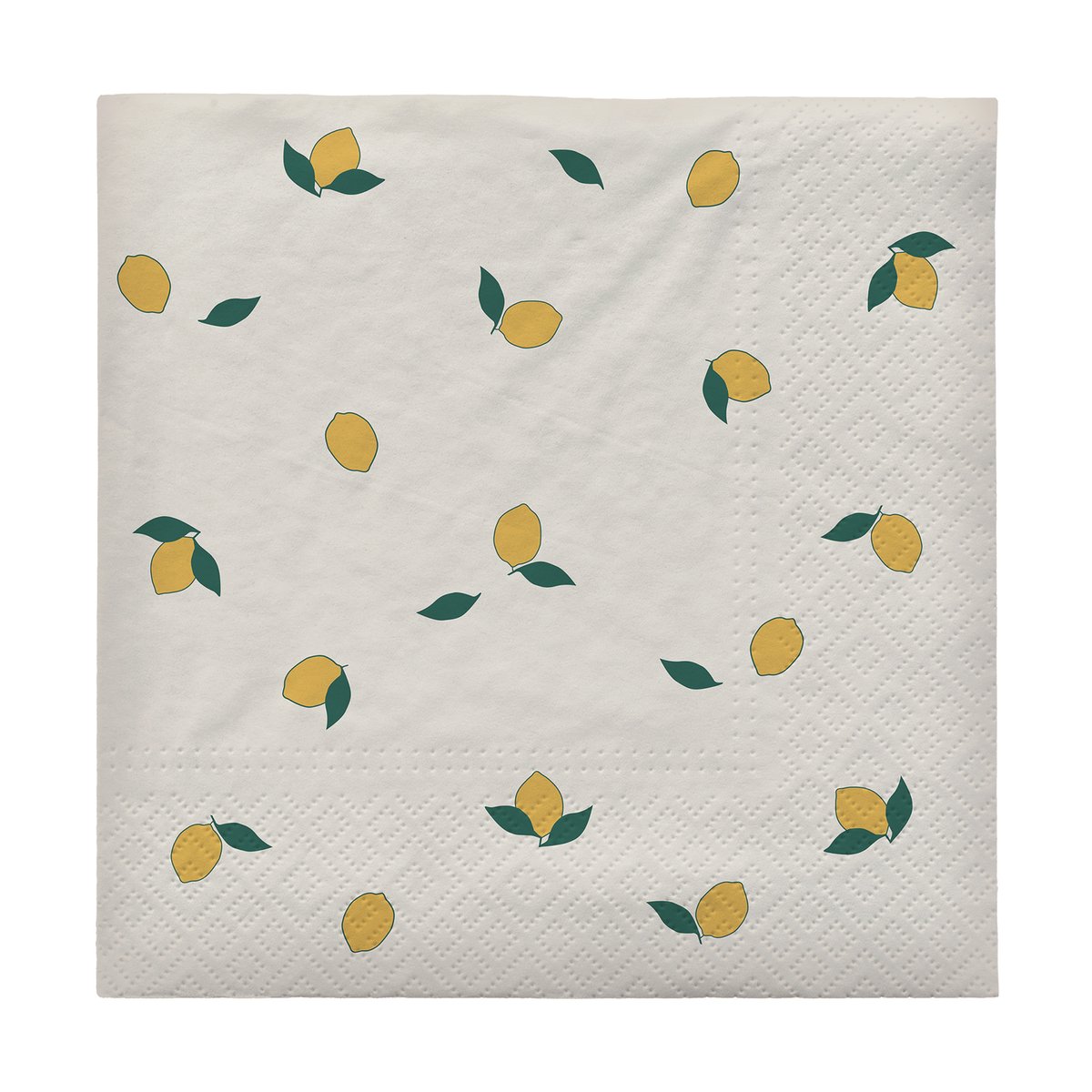 Broste Copenhagen Lemon servett 33x33 cm 20-pack Off white-yellow