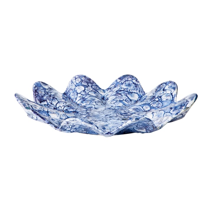 Lilja dekorationsfat Ø38 cm - Intense blue-white - Broste Copenhagen
