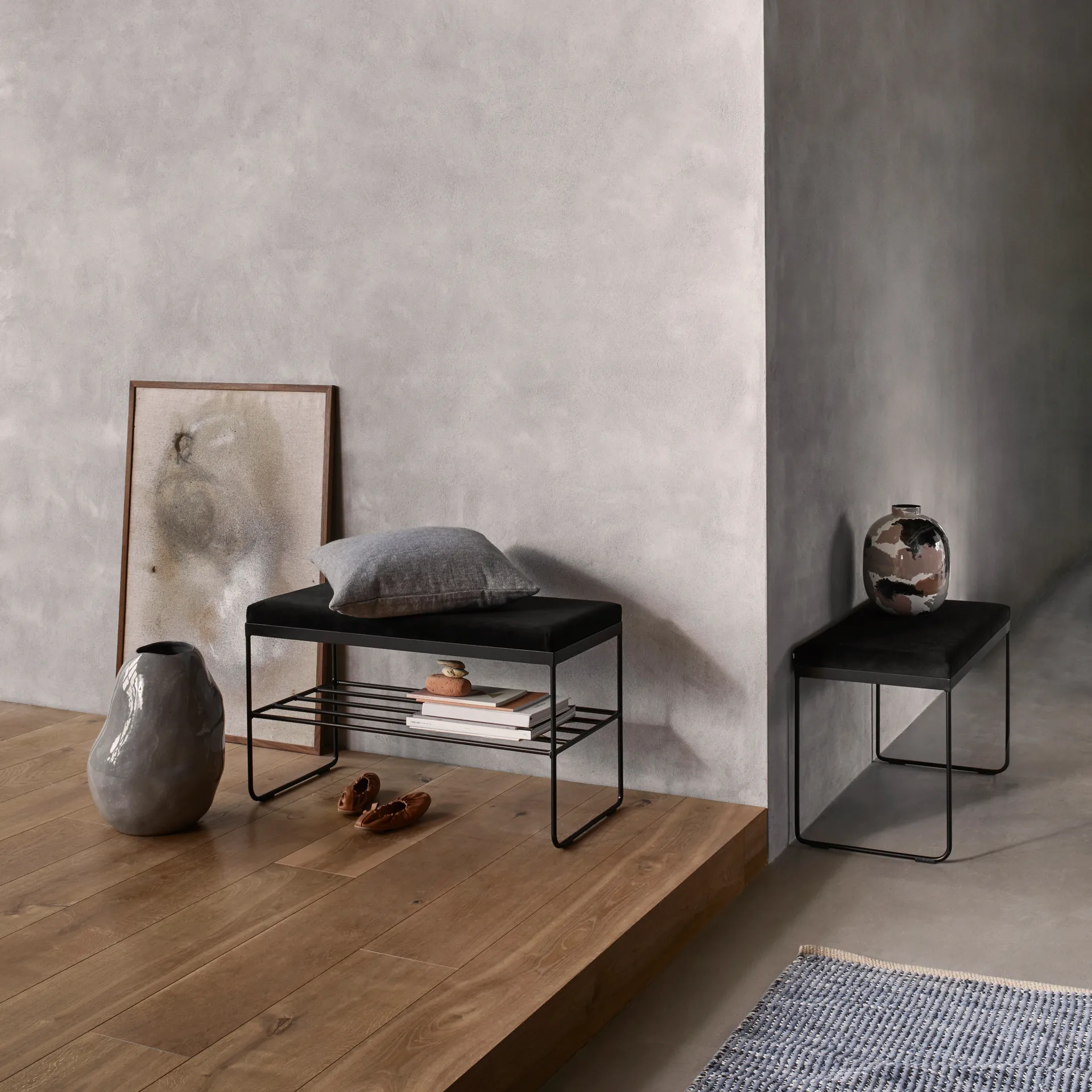 Magda bomullsmatta 80x250 cm, Flint stone blue Broste Copenhagen