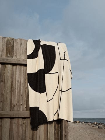 Maren pläd 130x180 cm - Black-off white - Broste Copenhagen