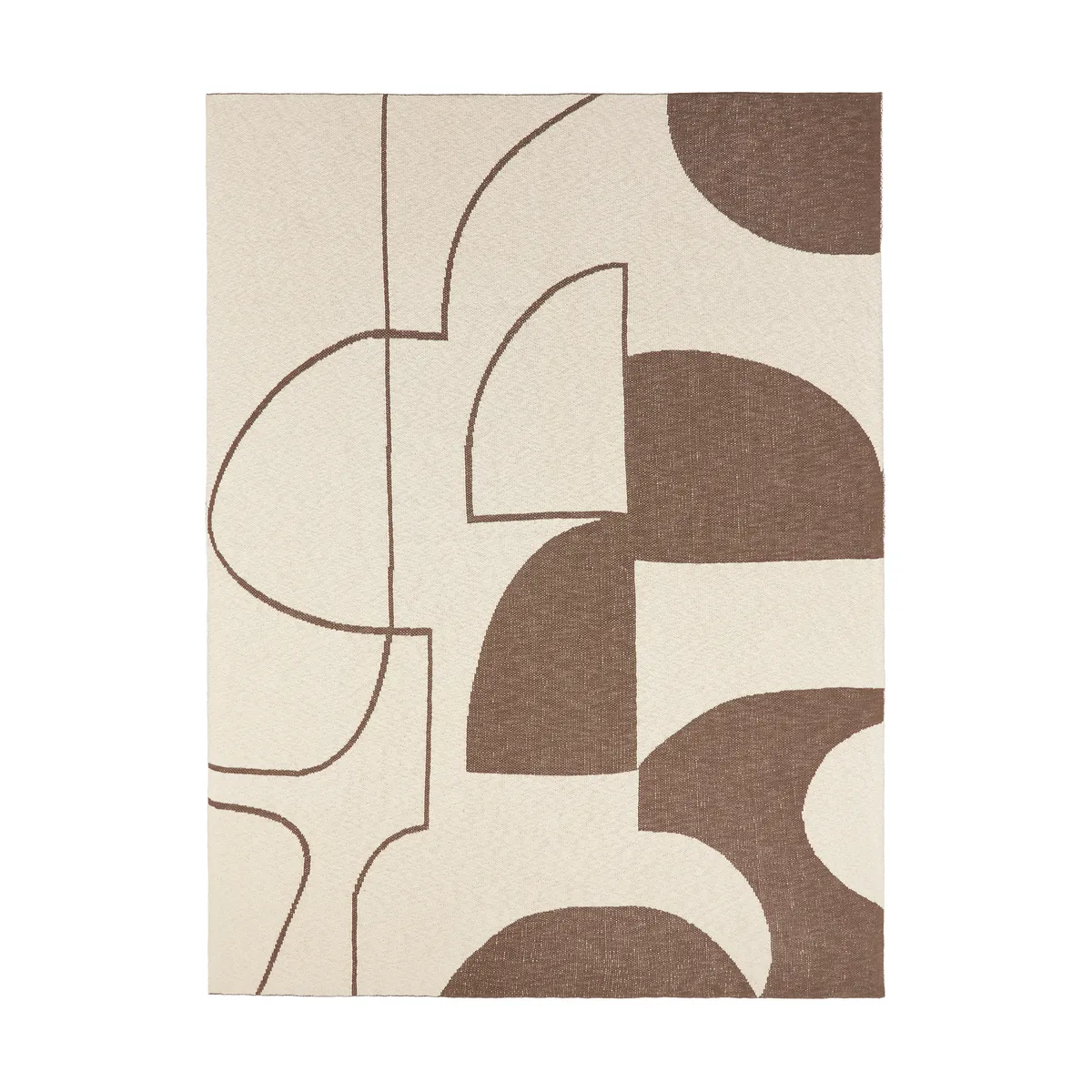 Broste Copenhagen Maren pläd 130x180 cm Kangaroo brown-off white