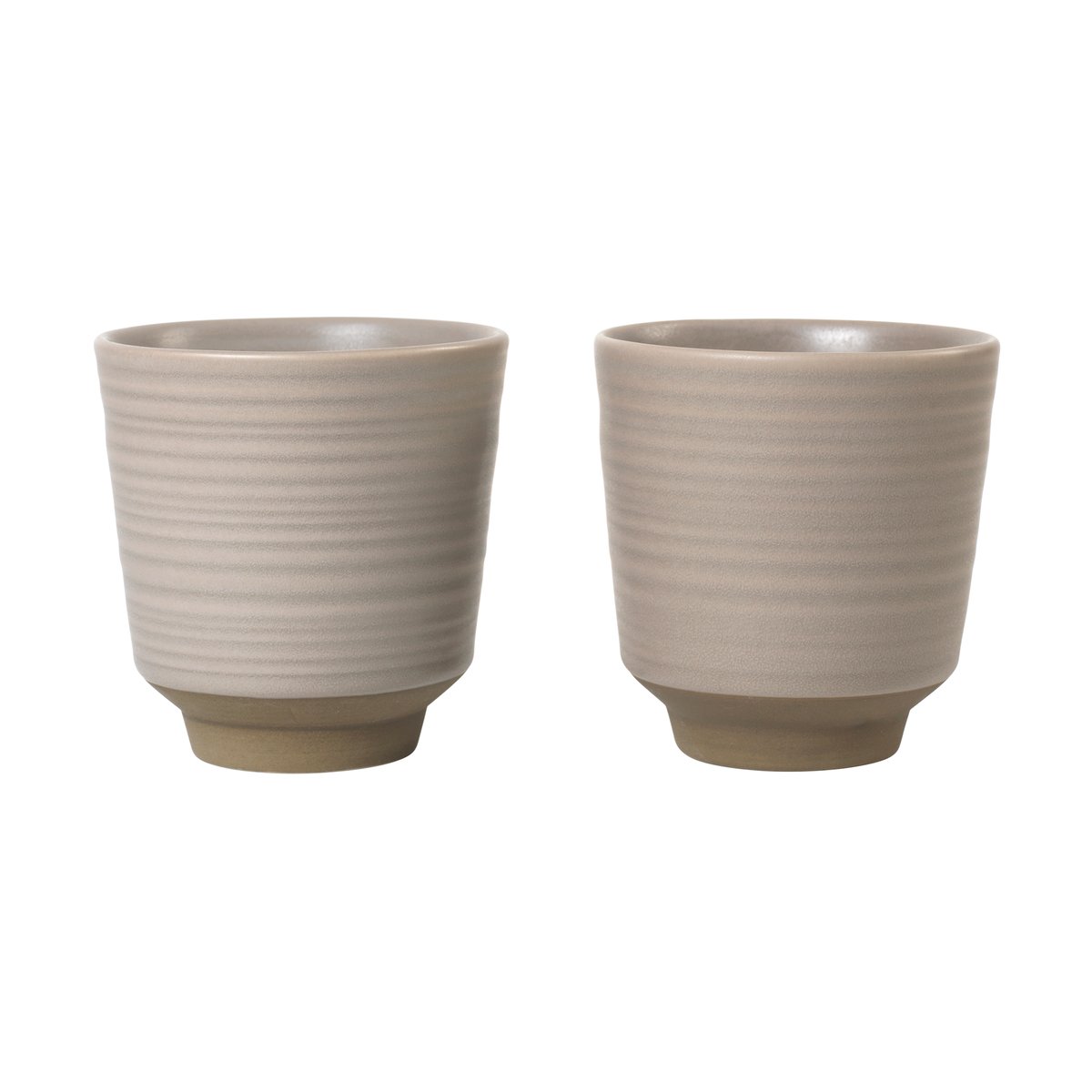 Broste Copenhagen Miko mugg 15 cl 2-pack Warm grey | Skandinavisk Design | Kaffekoppar | Grå