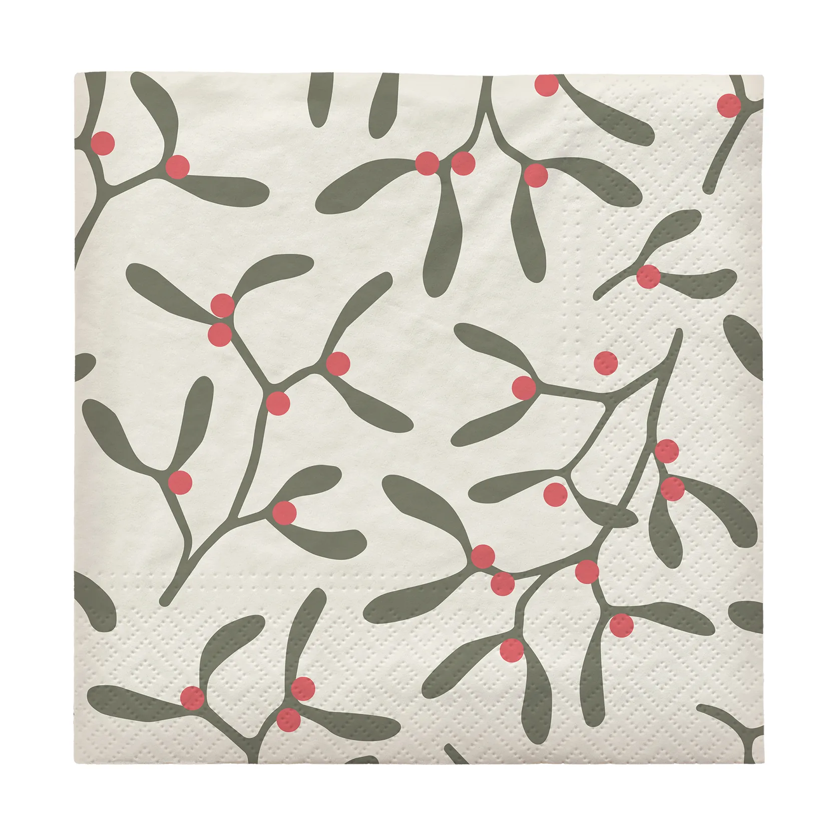 Mistletoe pappersservett 33x33 cm 20-pack, Pompeian Red Broste Copenhagen