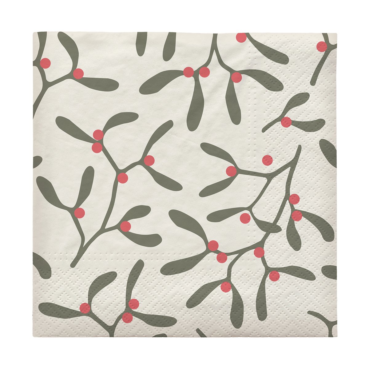 Broste Copenhagen Mistletoe pappersservett 33x33 cm 20-pack Pompeian Red