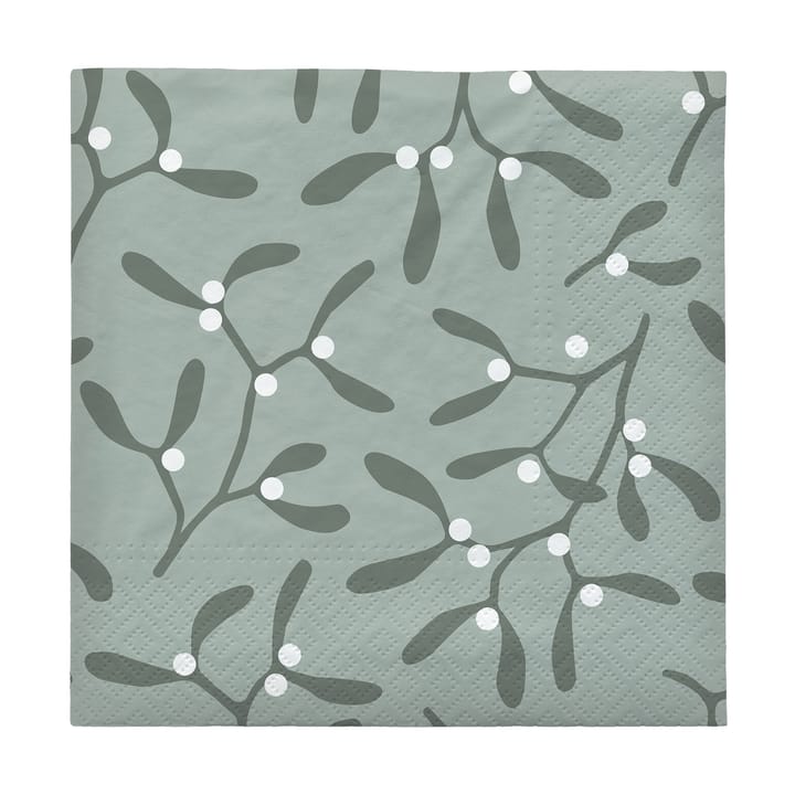 Mistletoe pappersservett 33x33 cm 20-pack - White - Broste Copenhagen