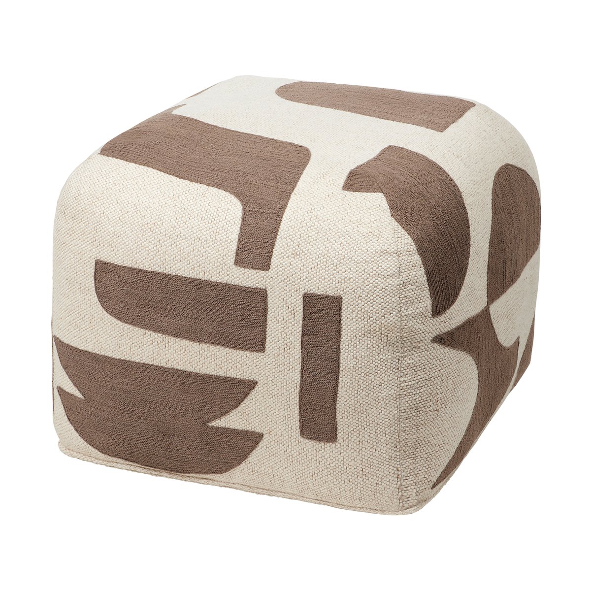 Broste Copenhagen Mundo puff 38 cm Kangaroo brown-off white