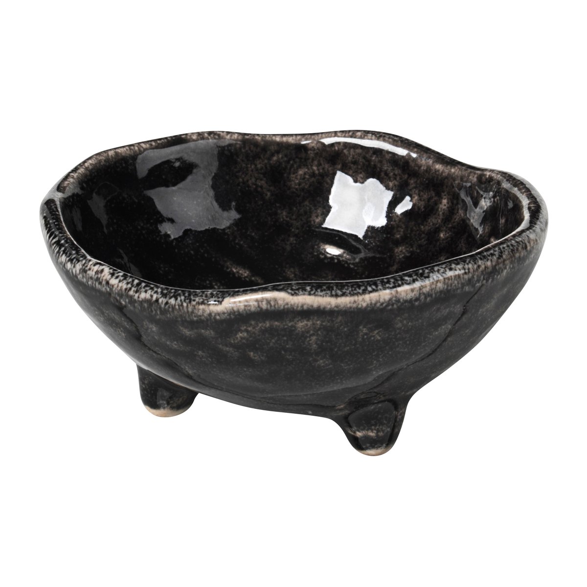 Broste Copenhagen Nordic Coal skål på fot 8,5 cm | Skandinavisk Design | Serveringsskålar | Svart