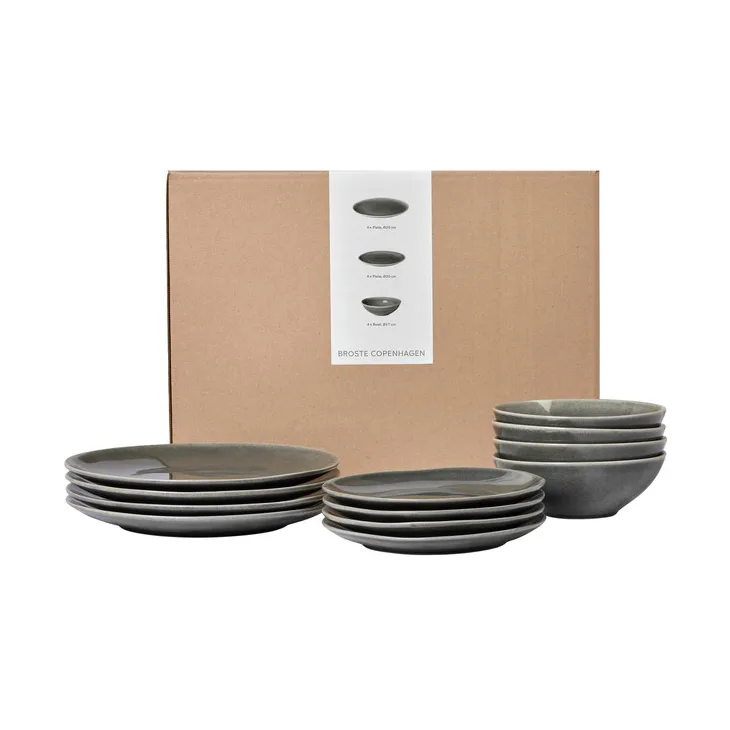Nordic Rain servisset, 12 delar Broste Copenhagen