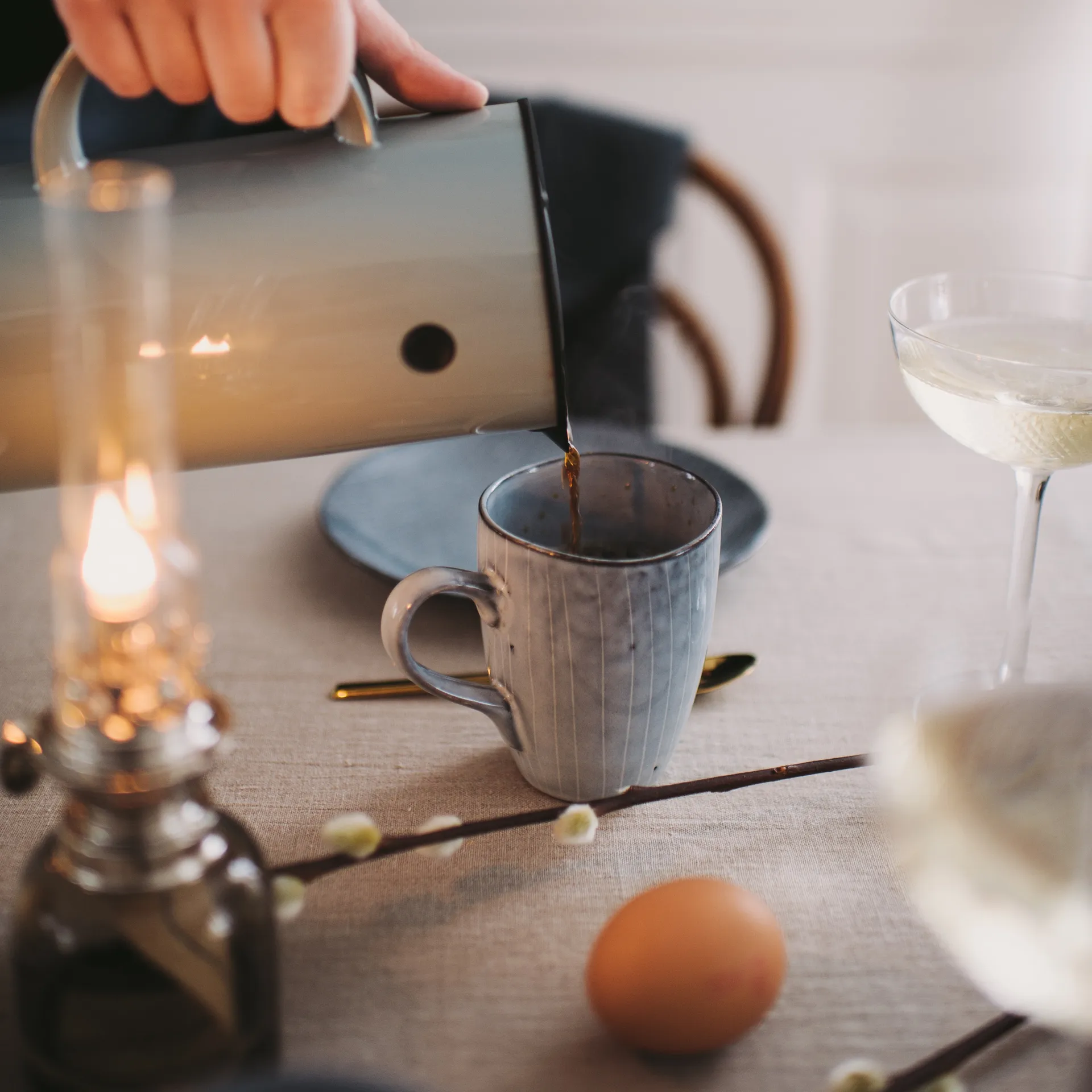 Nordic Sea mugg med öra, 10 cm Broste Copenhagen