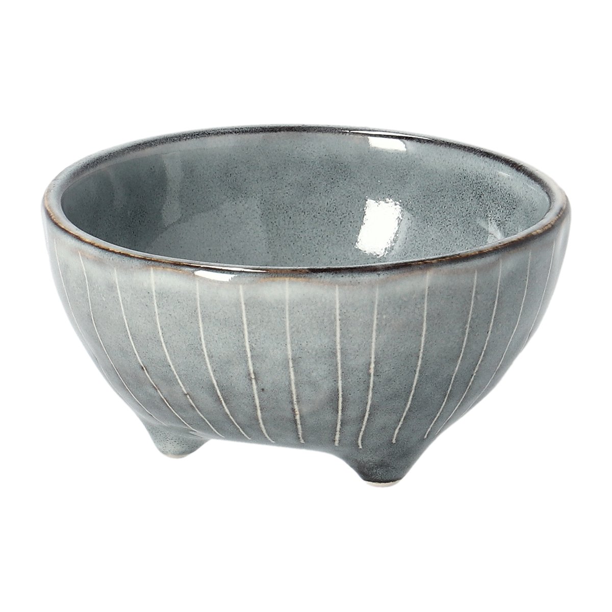 Broste Copenhagen Nordic Sea skål på fot 11 cm | Skandinavisk Design | Serveringsskålar | Blå