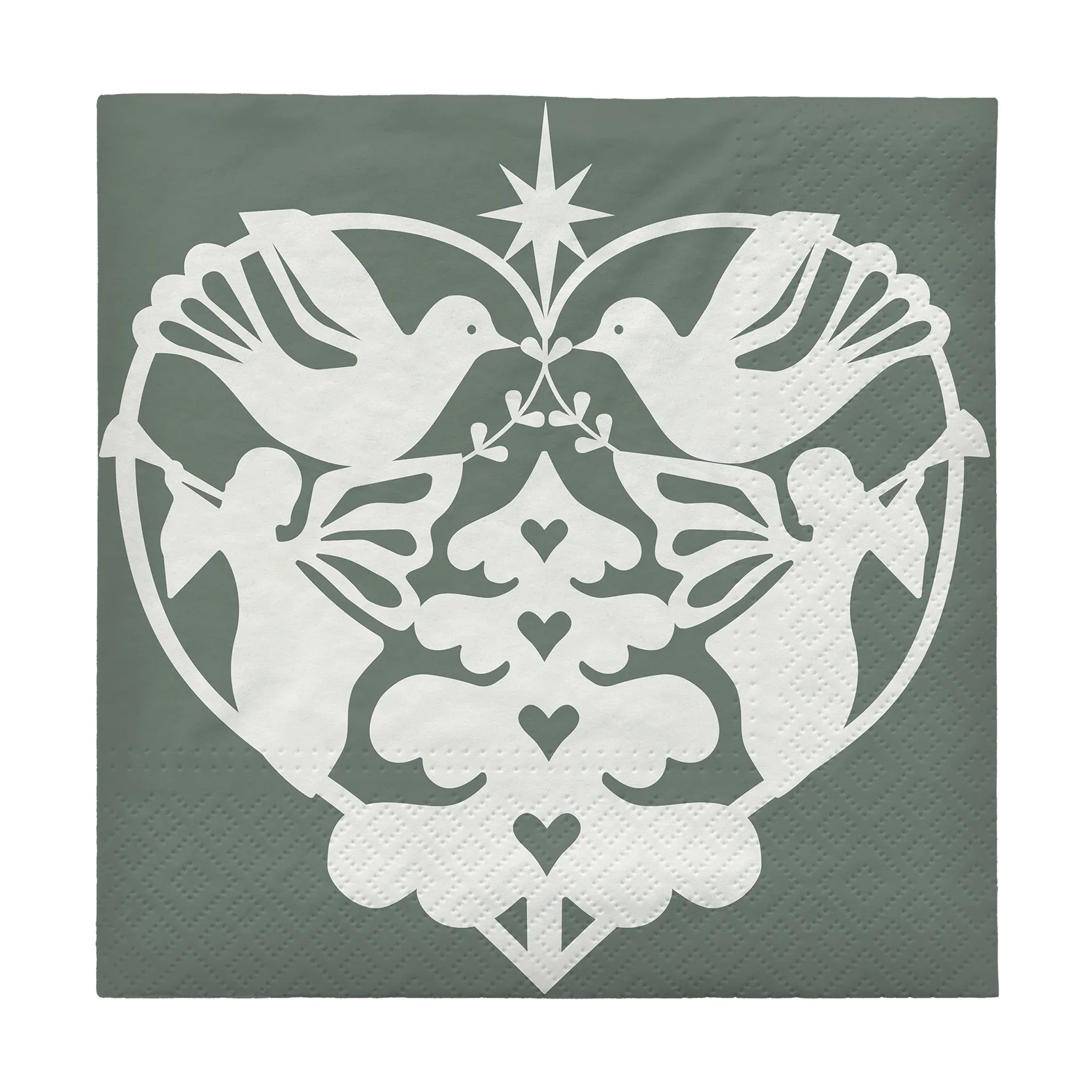 Nostalgia pappersservett 33x33 cm 20-pack, Grape Leaf Green Broste Copenhagen