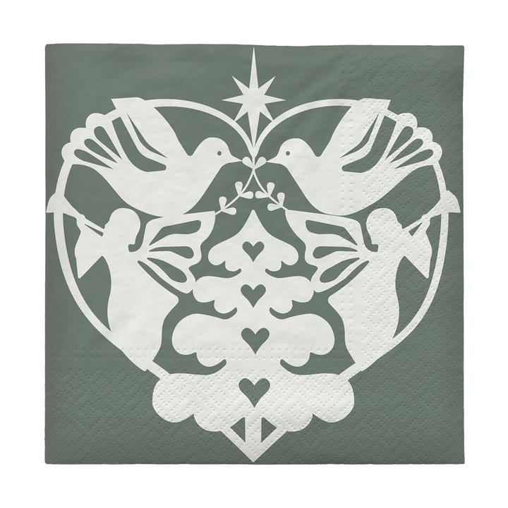 Nostalgia pappersservett 33x33 cm 20-pack - Grape Leaf Green - Broste Copenhagen