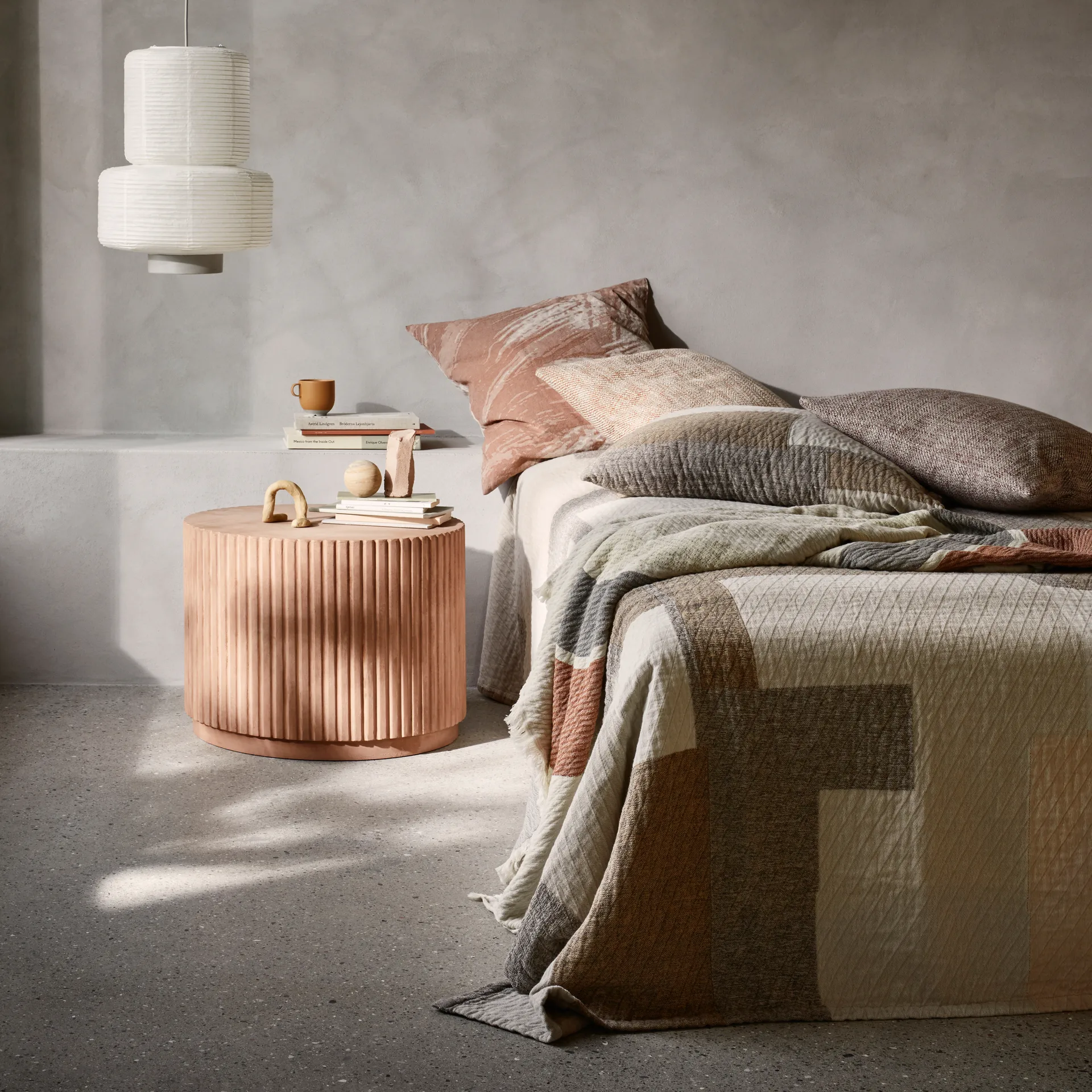 Patch kuddfodral 60x60 cm, Beige-brun Broste Copenhagen