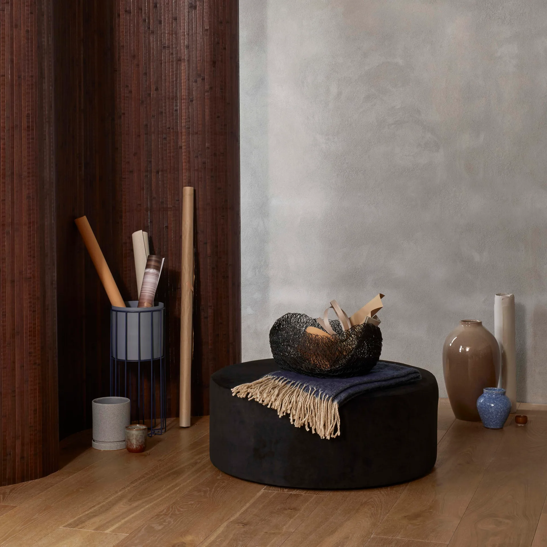 Polaris kruka med fat Ø14 cm, Tradewinds blue Broste Copenhagen