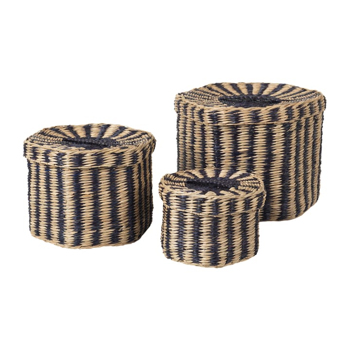 Polly korg 3 delar, Natural-black Broste Copenhagen