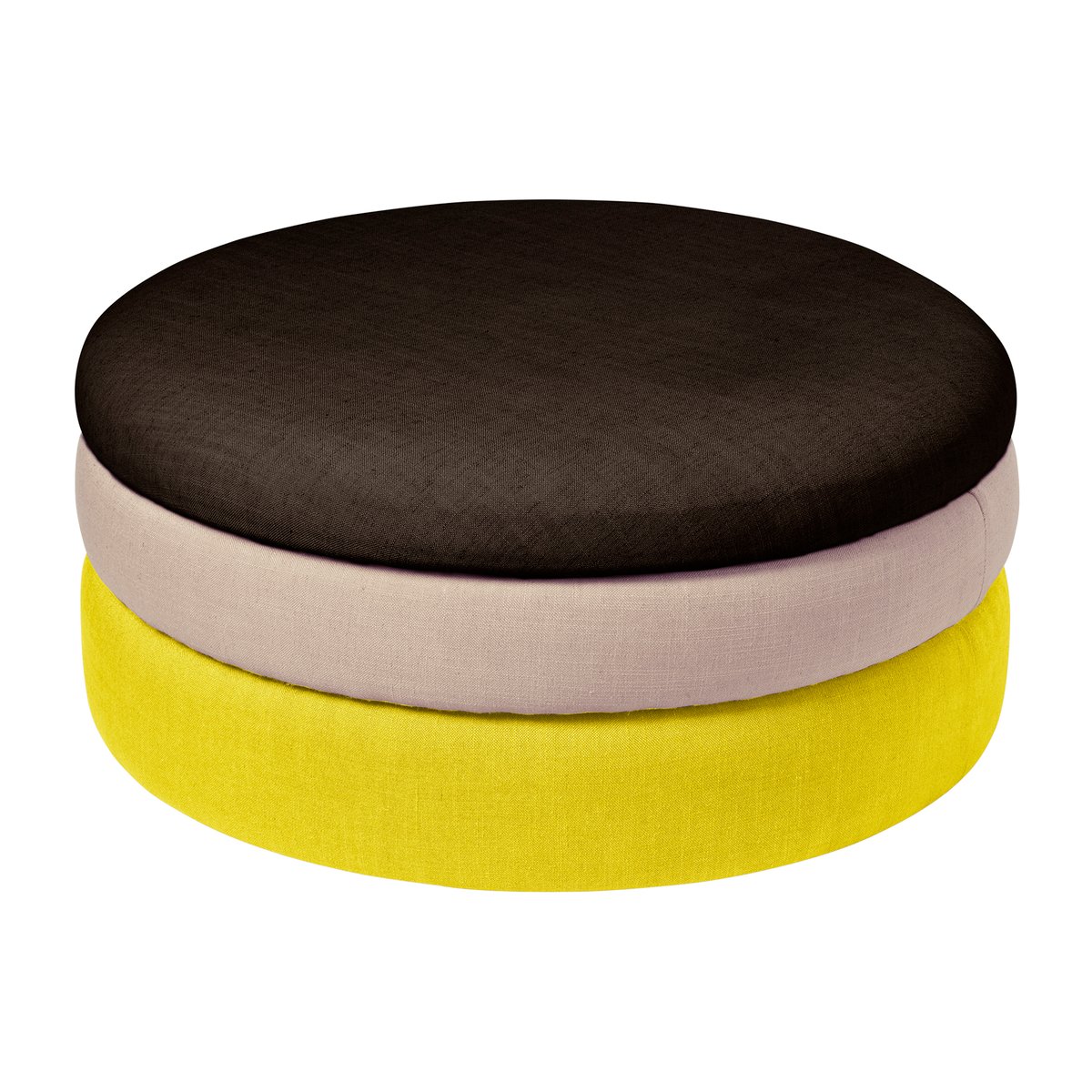 Broste Copenhagen Pond puff 30 cm Yellow-beige-dark grape