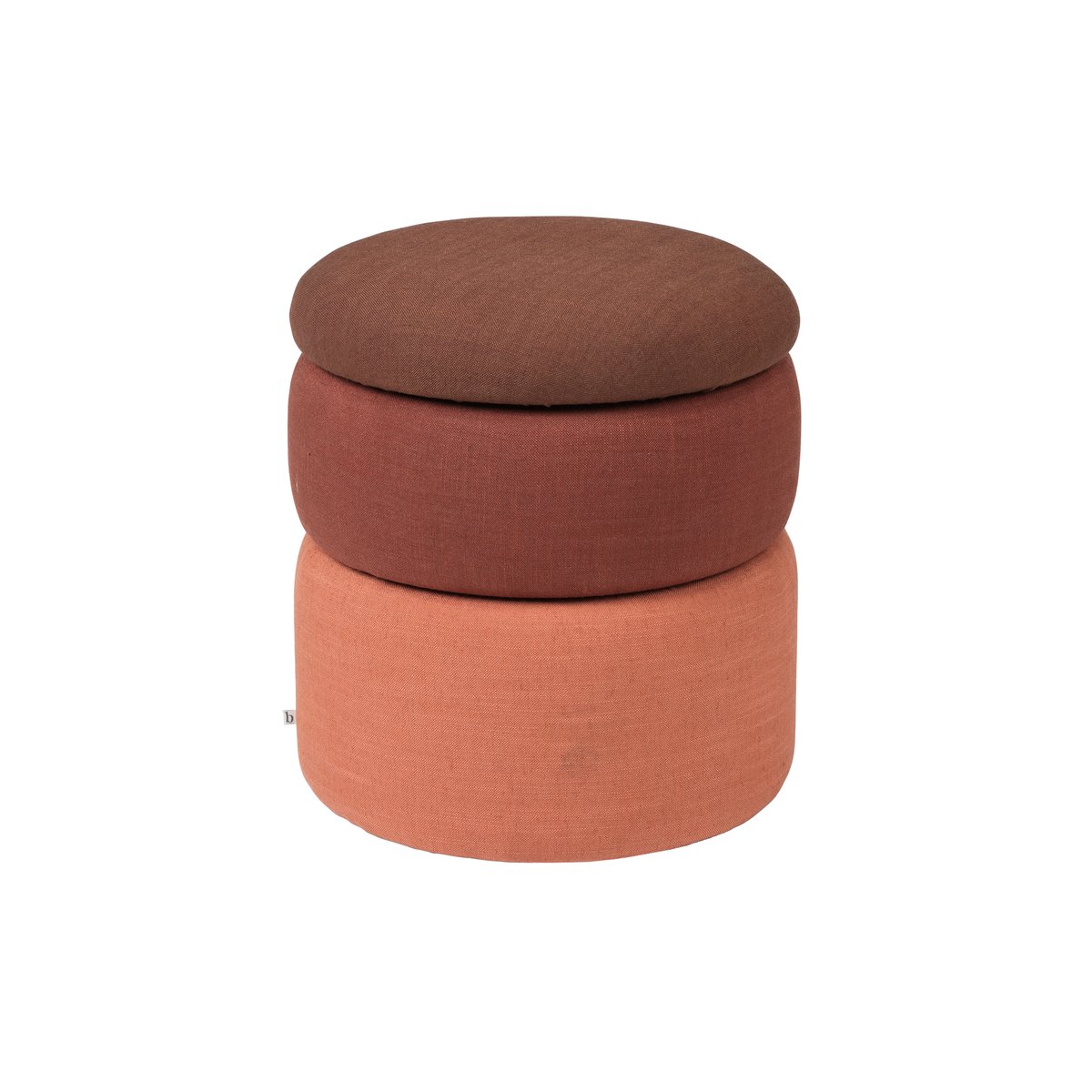 Broste Copenhagen Pond puff 42 cm Rusty shades | Skandinavisk Design | Sittpuffar | Röd