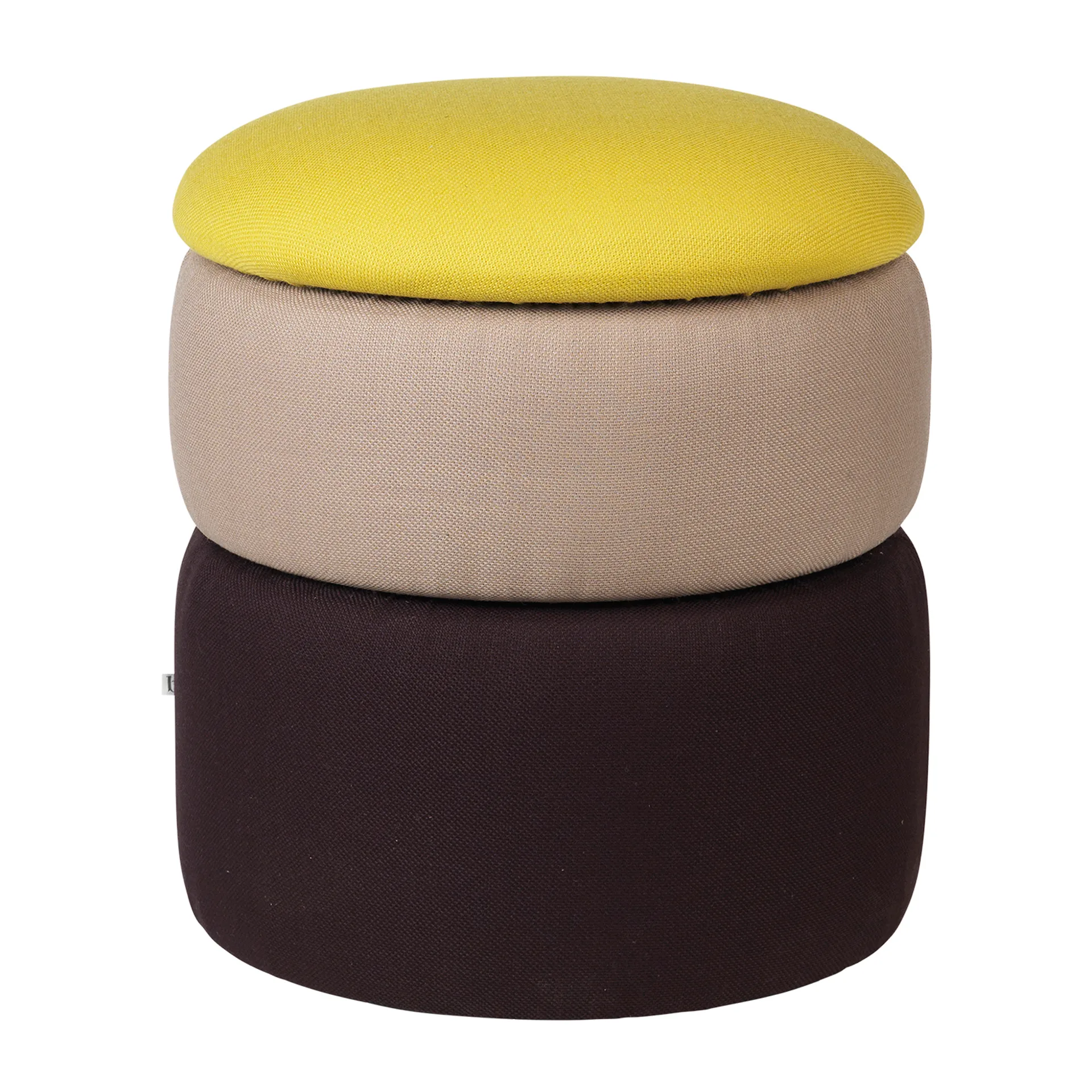 Pond puff 42 cm, Yellow-beige-dark grape Broste Copenhagen