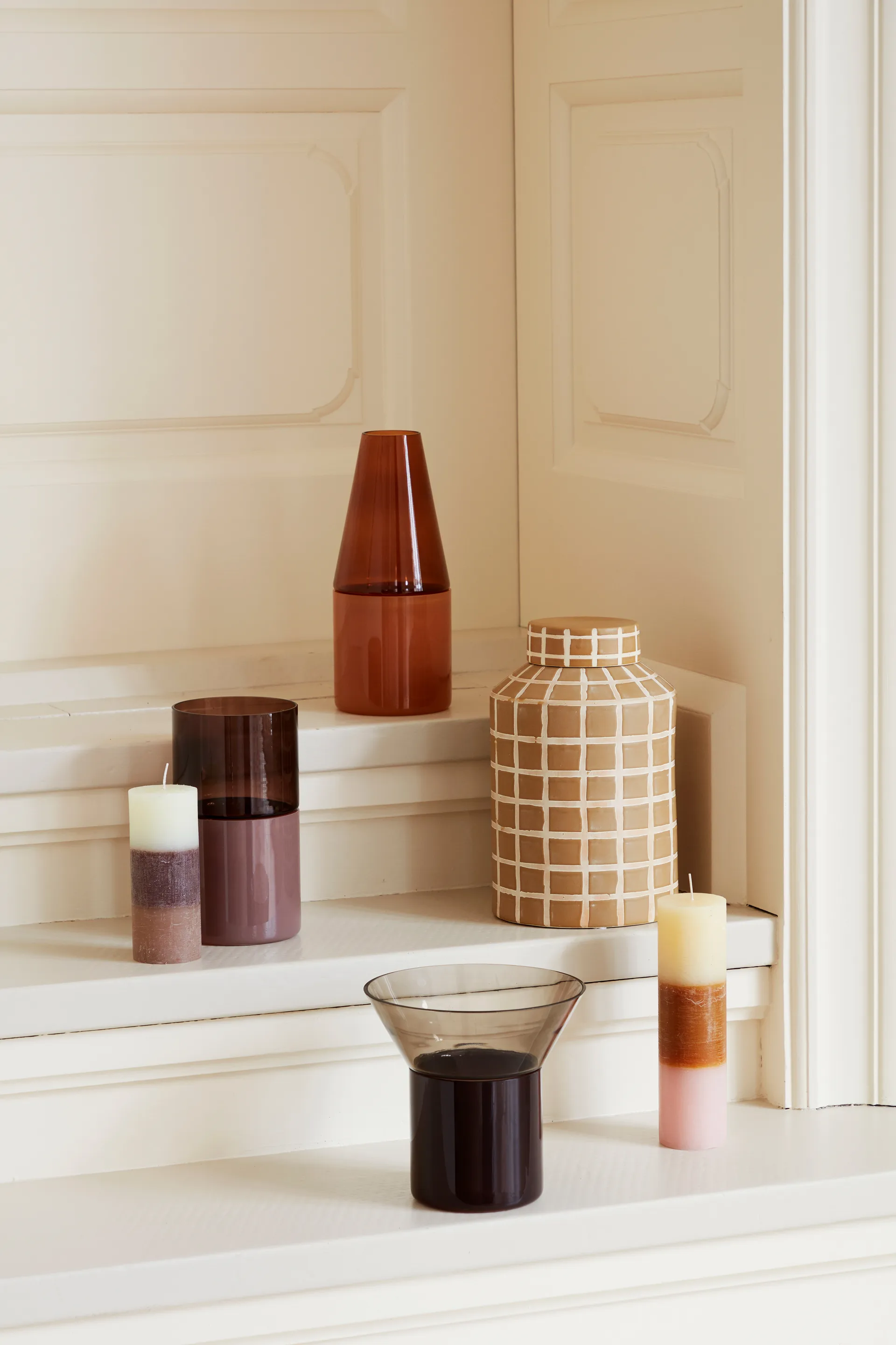 Rainbow blockljus 25 cm, Tequila sunrise Broste Copenhagen