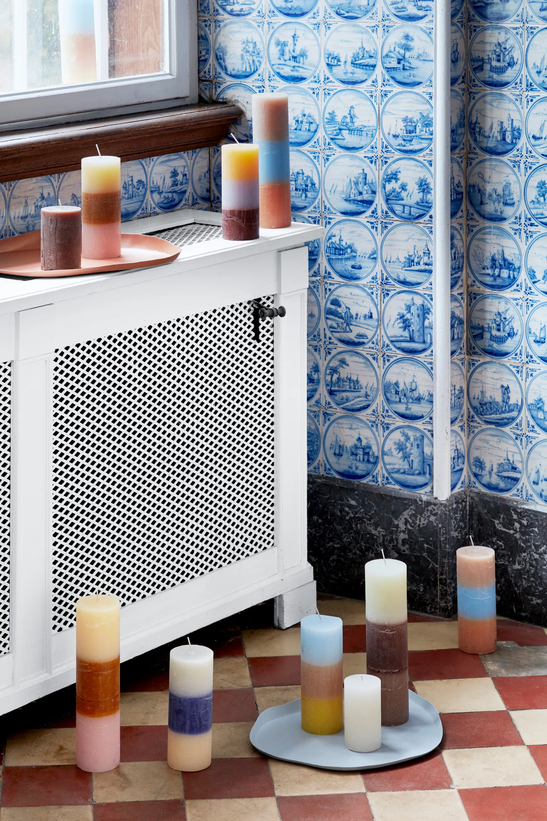 Rainbow blockljus 25 cm, Tequila sunrise Broste Copenhagen