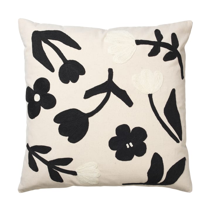 Rosita kuddfodral 50x50 cm - Black-natural - Broste Copenhagen