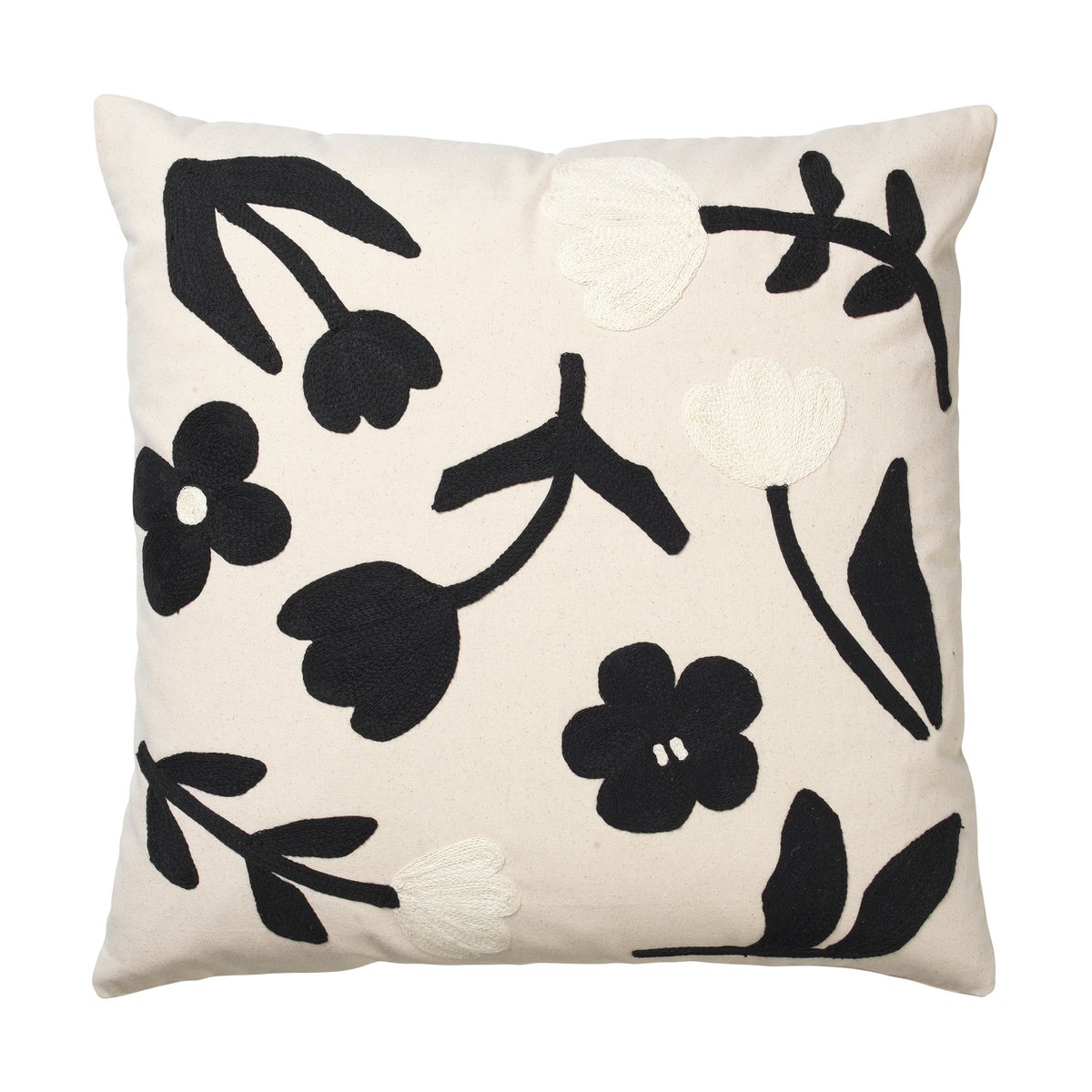 Broste Copenhagen Rosita kuddfodral 50x50 cm Black-natural