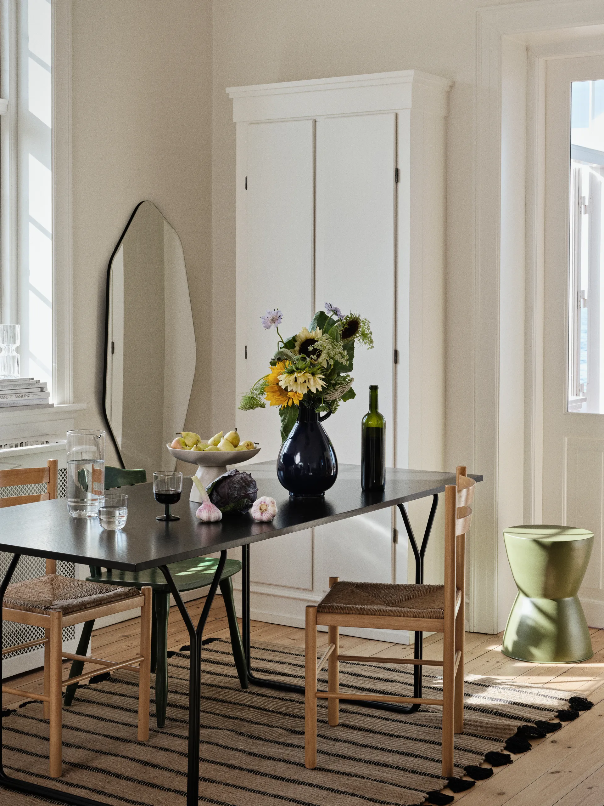 Ruby väggspegel 120x60 cm, Clear-black Broste Copenhagen