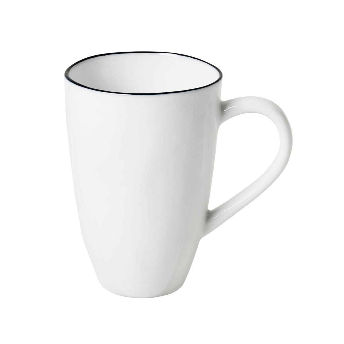 Broste Copenhagen Salt mugg med handtag 11,5 cm | Skandinavisk Design | Kaffekoppar | Vit