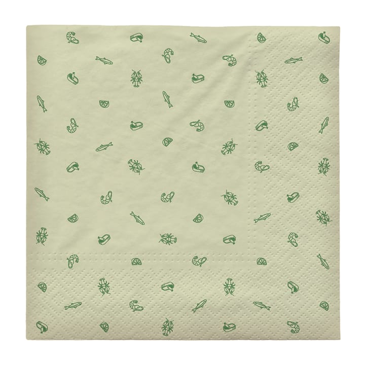 Sea servett 33x33 cm 20-pack, Jelly green Broste Copenhagen