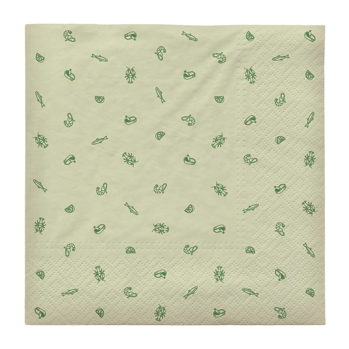 Sea servett 33x33 cm 20-pack - Jelly green - Broste Copenhagen