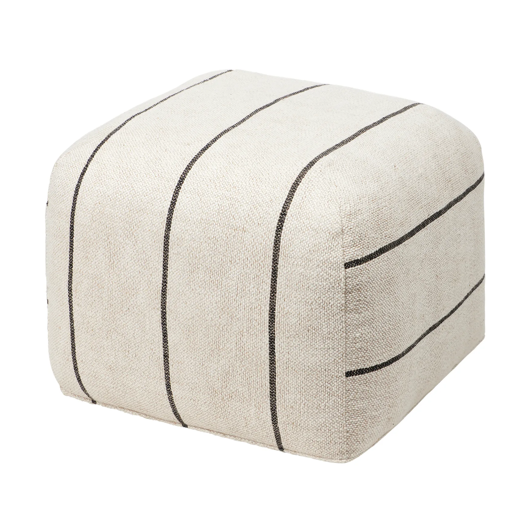 Sigrid puff 50x50 cm, Light beige-black Broste Copenhagen