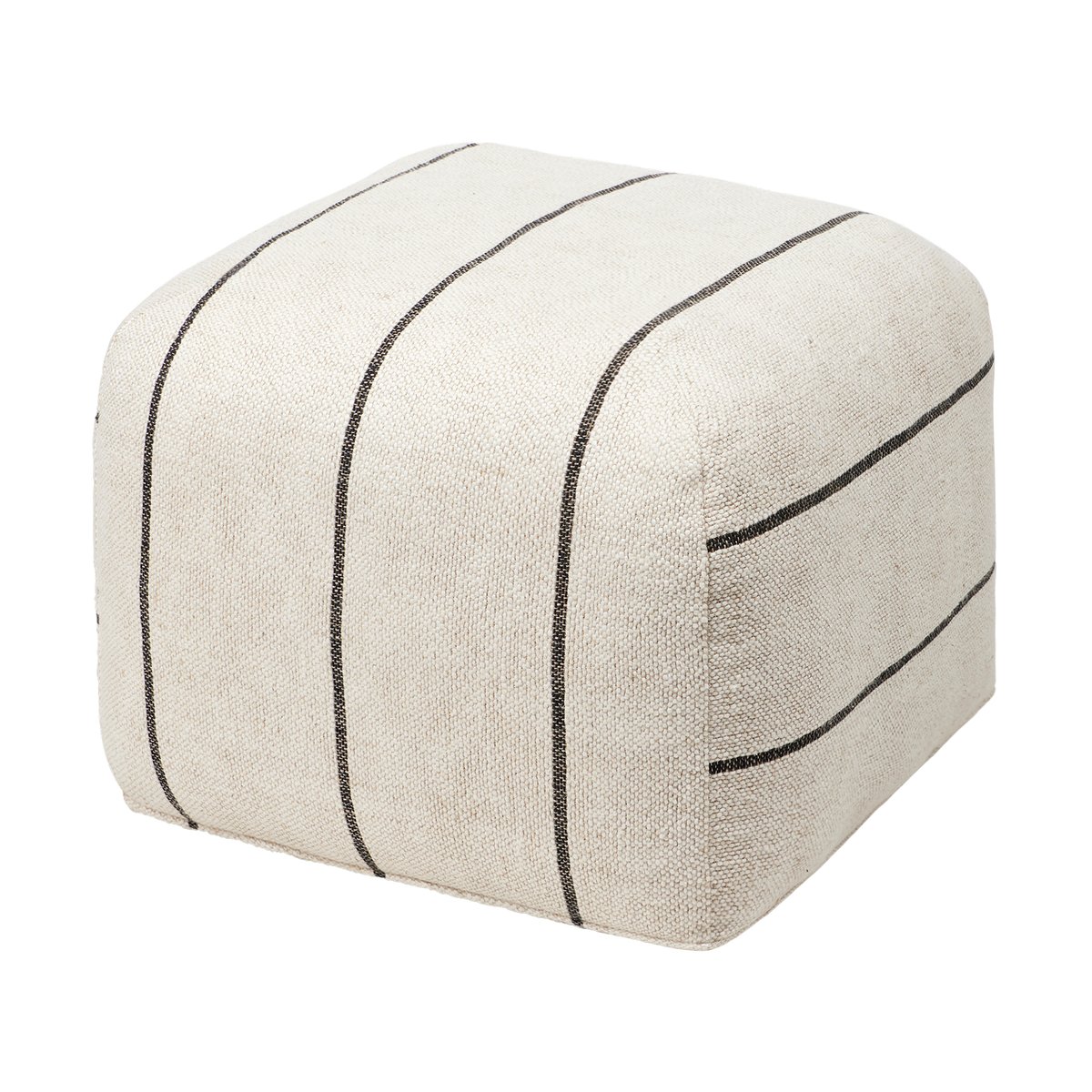 Broste Copenhagen Sigrid puff 50x50 cm Light beige-black