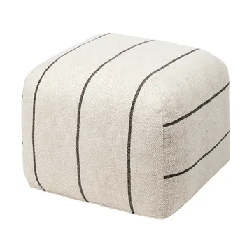 Sigrid puff - Light beige-black, 50x50 cm - Broste Copenhagen