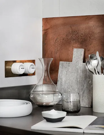 Smoke karaff 1,65 liter - Klar-grå - Broste Copenhagen