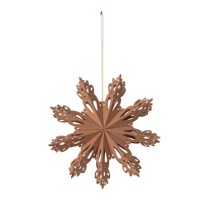 Snowflake juldekoration Indian tan - Ø15 cm - Broste Copenhagen