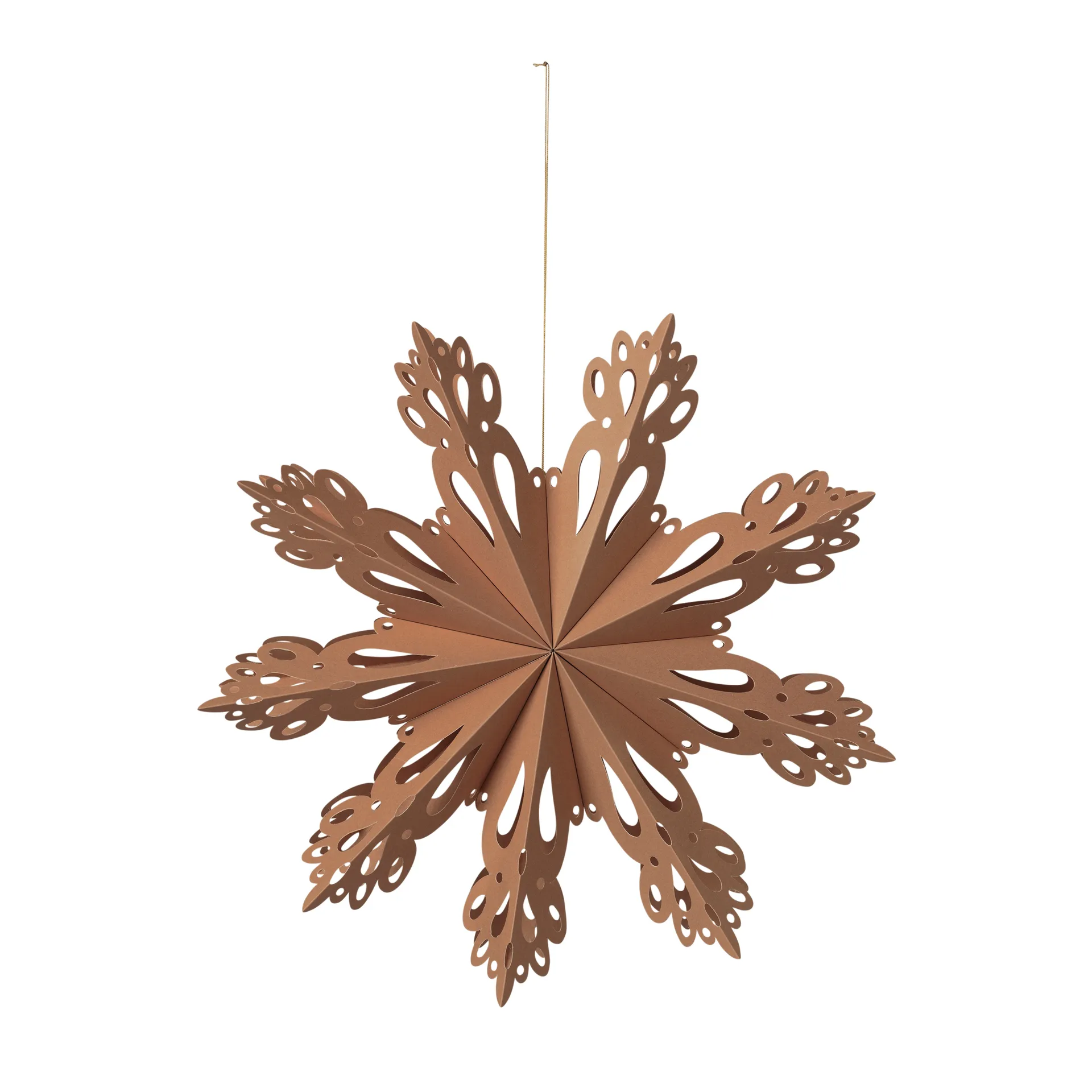 Snowflake juldekoration Indian tan, Ø30 cm Broste Copenhagen