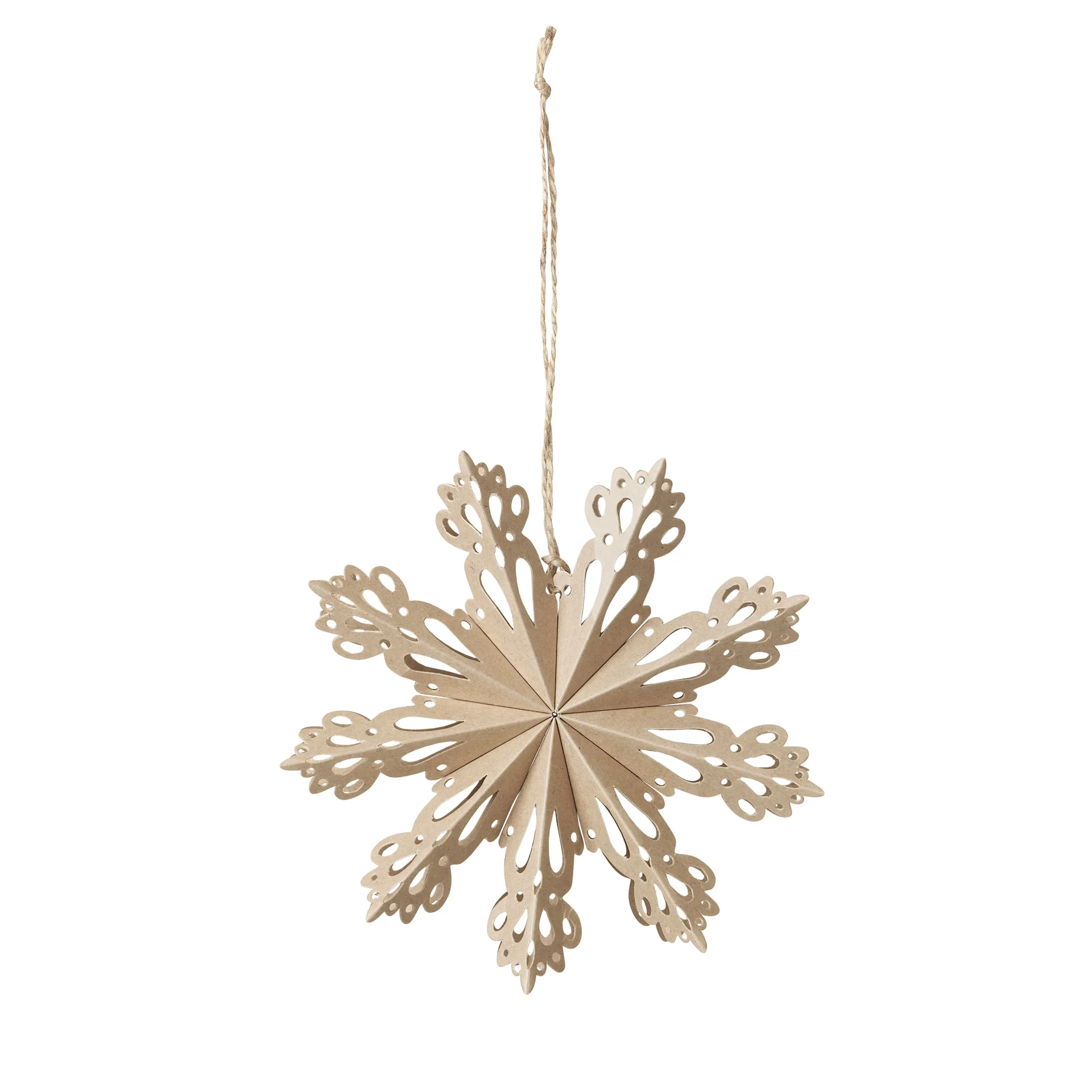 Snowflake juldekoration natural, Ø15 cm Broste Copenhagen