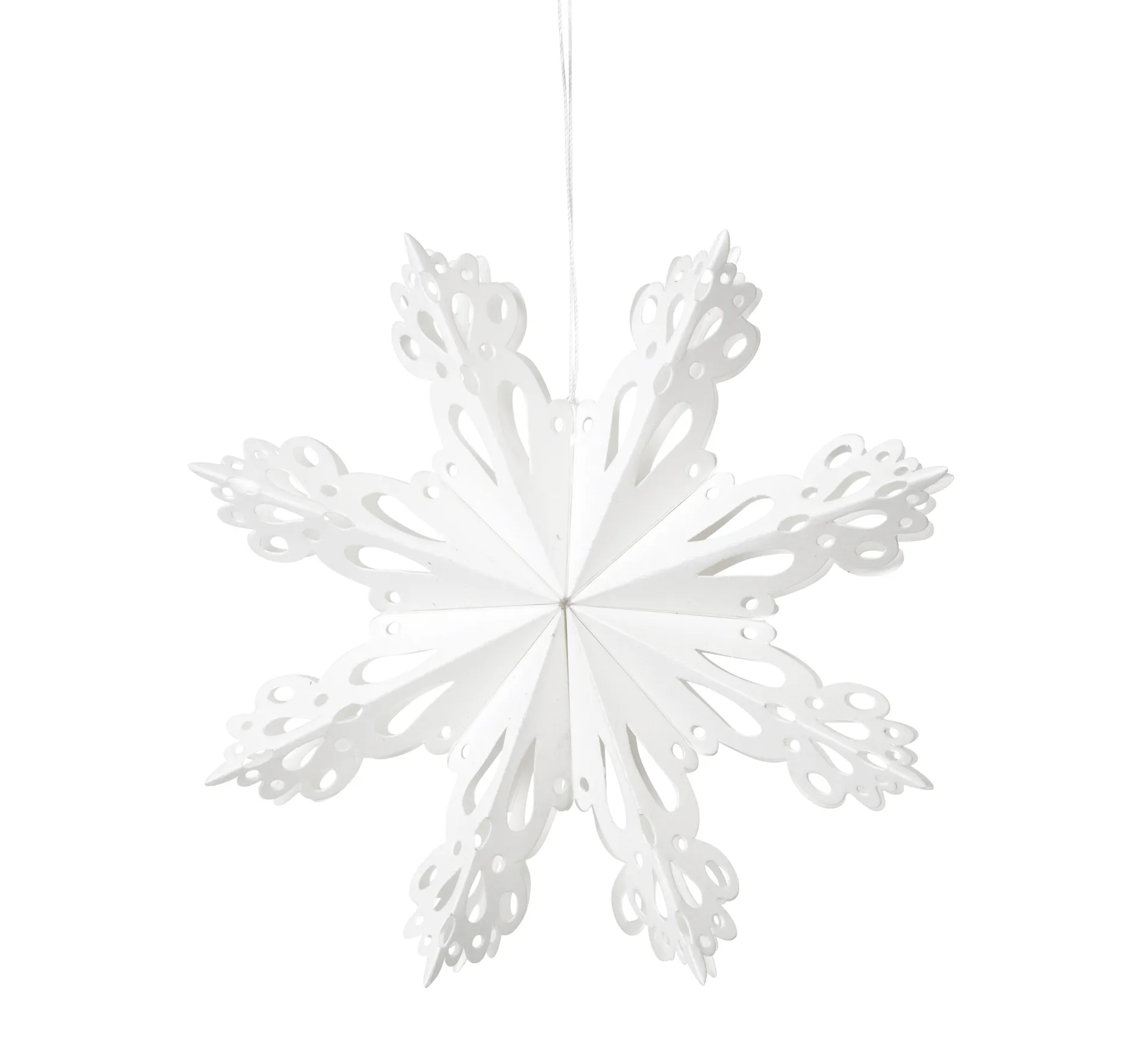 Snowflake juldekoration White, Ø15 cm Broste Copenhagen