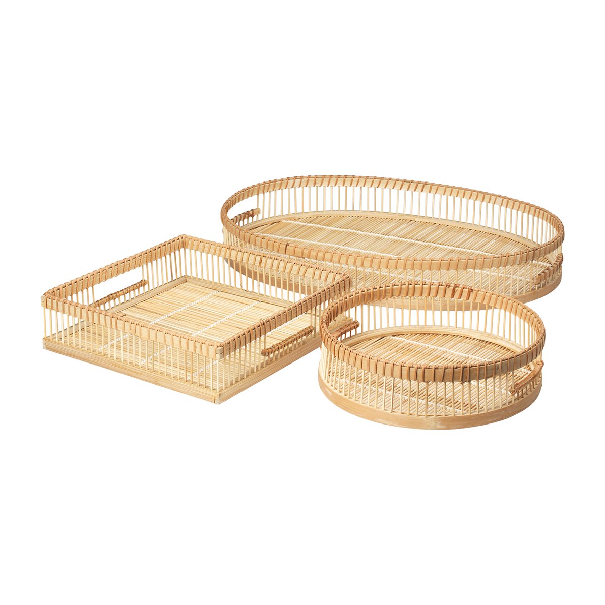 Broste Copenhagen Taro bricka 3 delar Rotting | Skandinavisk Design | Brickor | Beige