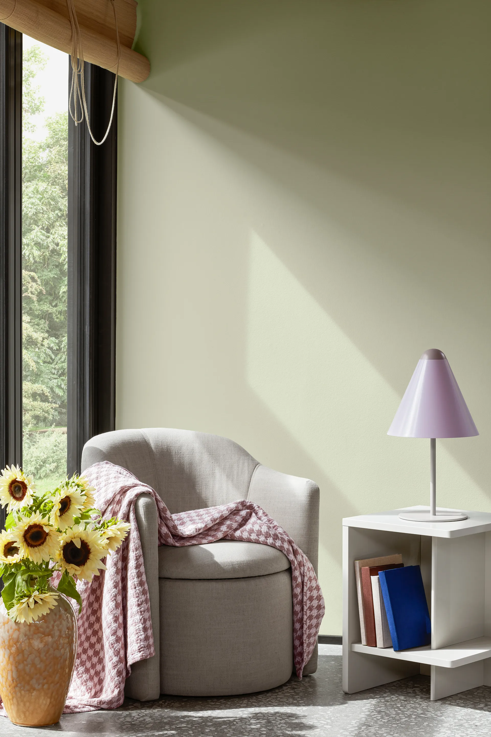 Tenna nattduksbord höger 38x38 cm, Raindy day light grey Broste Copenhagen