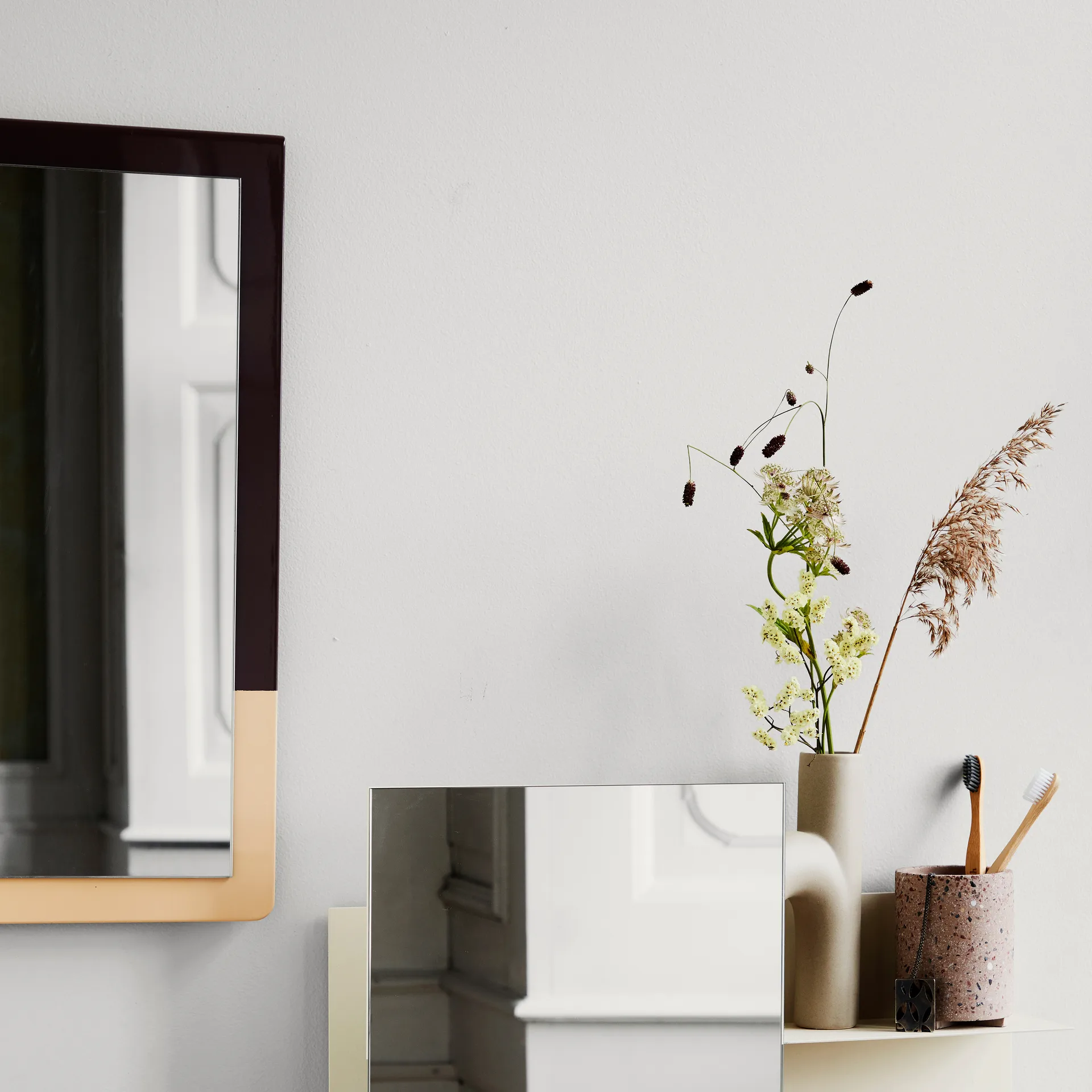 Tenna spegel 26x52 cm, Lila-beige Broste Copenhagen