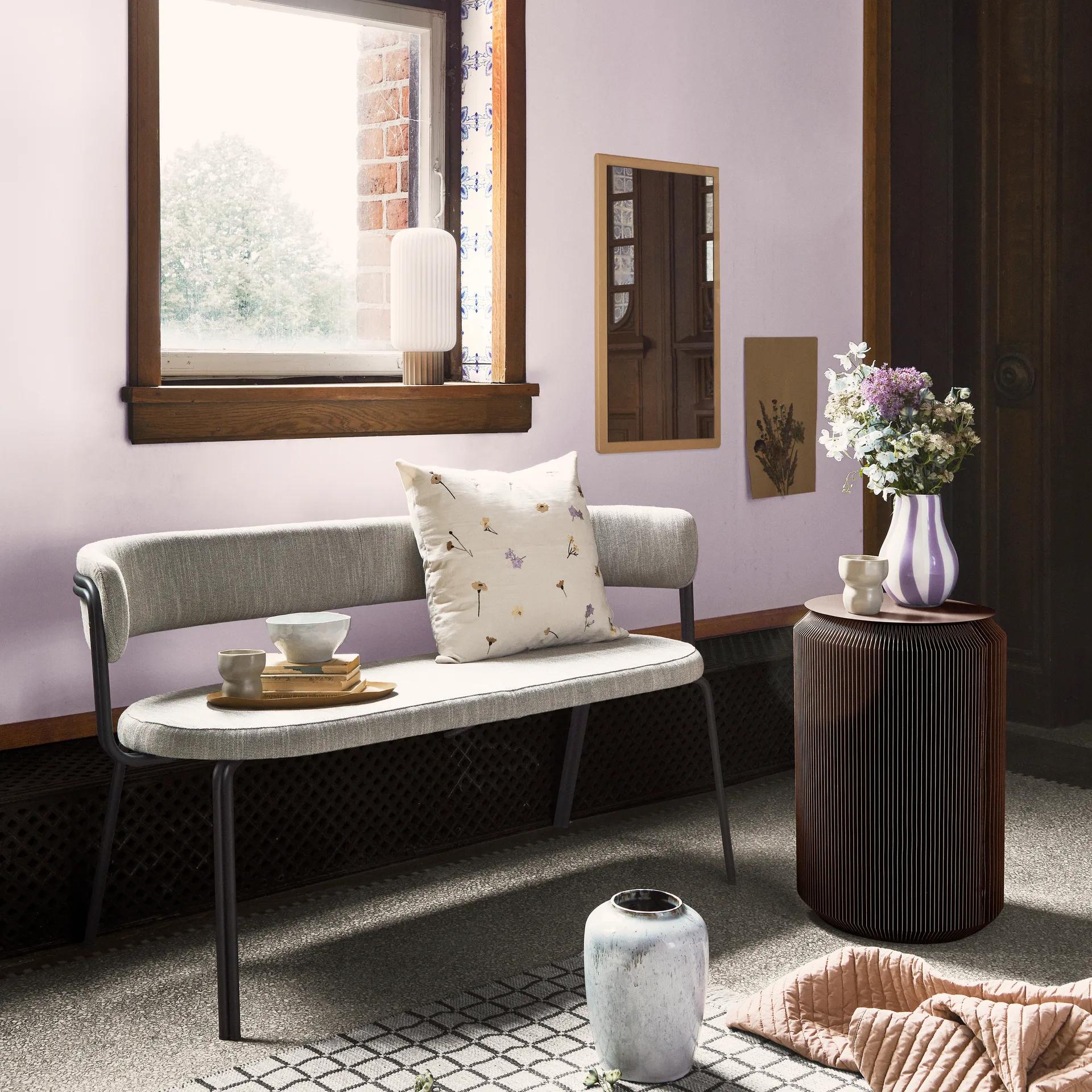 Tenna spegel 46x78 cm, Beige Broste Copenhagen