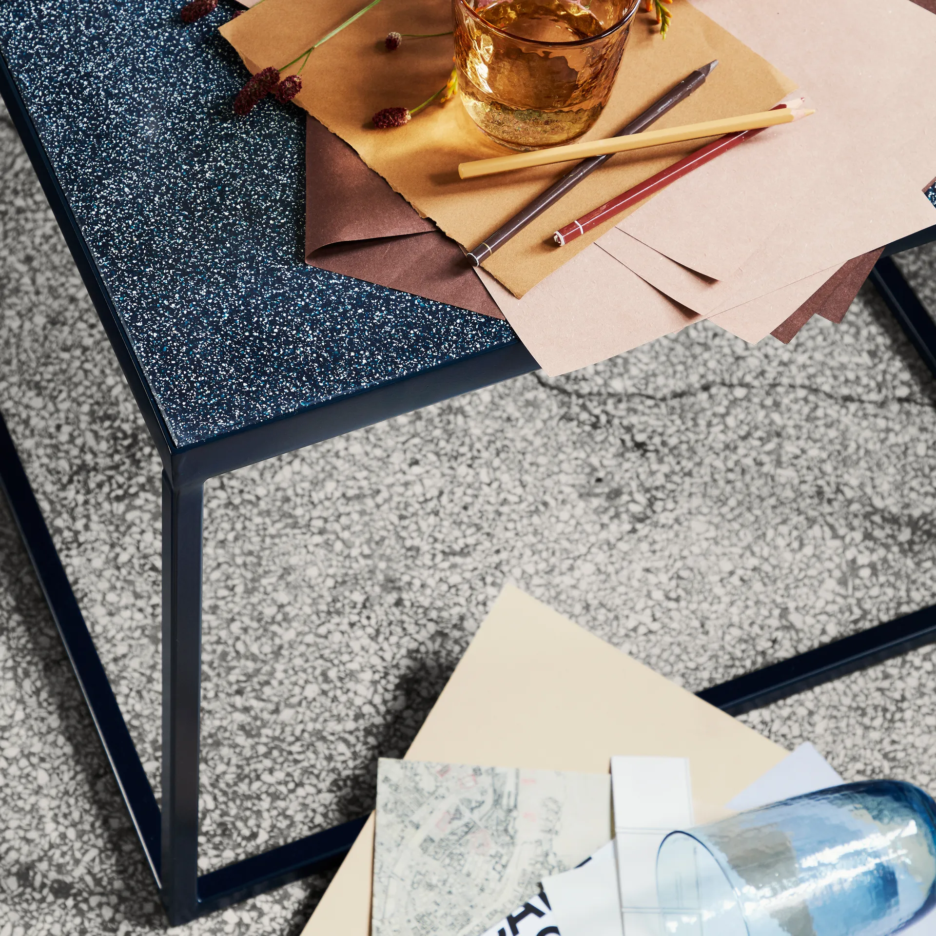 Tilde soffbord set, Dark blue Broste Copenhagen