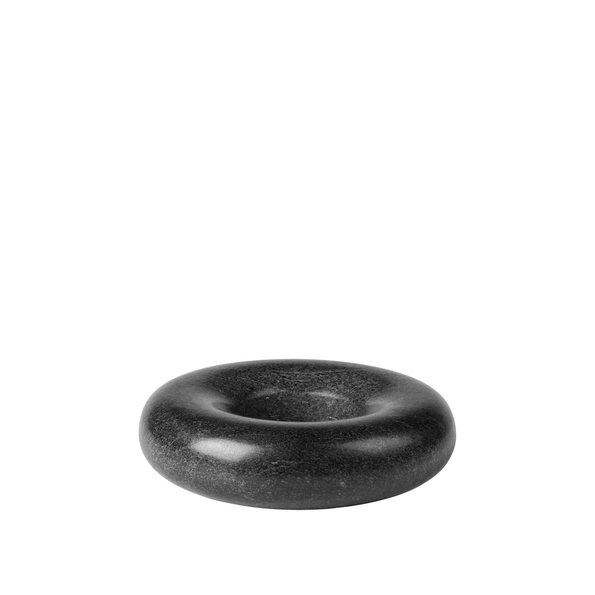 Torus ljusstake Ø17,5x5 cm, Marmor svart Broste Copenhagen